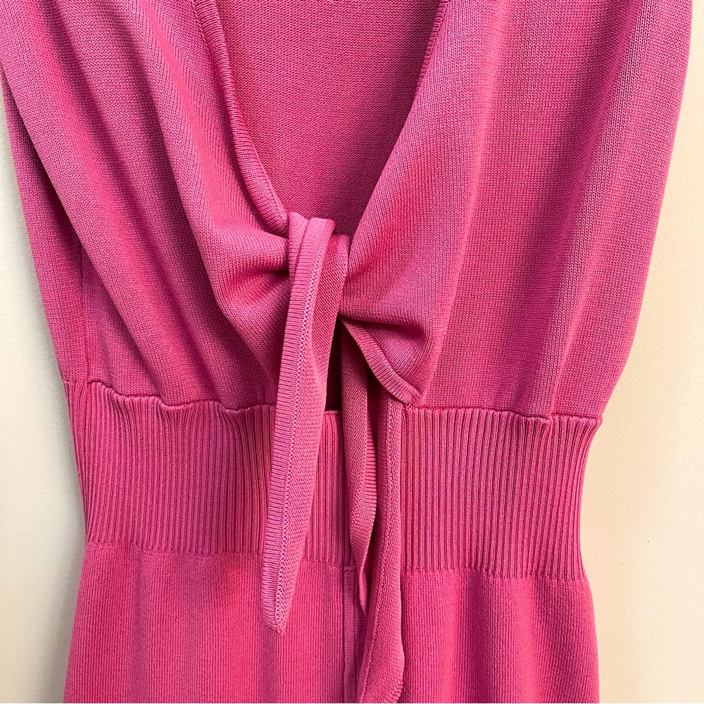 Eva Mendes for New York & Company Sleeveless Blouson Tied V-Back Knit Dress - XS - Picture 5 of 13